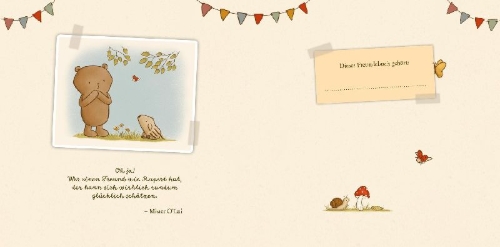 Buchcover und Innenansicht für das Buch: Mister O'Lui - Mein allererstes Freundebuch