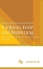 Buchcover und Innenansicht für das Buch: Funktion, Form und Bedeutung