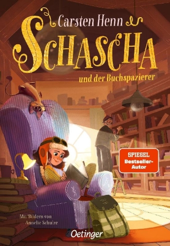 Buchcover und Innenansicht für das Buch: Schascha und der Buchspazierer