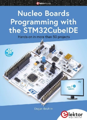 Buchcover und Innenansicht für das Buch: Nucleo Boards Programming with the STM32CubeIDE