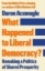 Buchcover und Innenansicht für das Buch: What Happened to Liberal Democracy?
