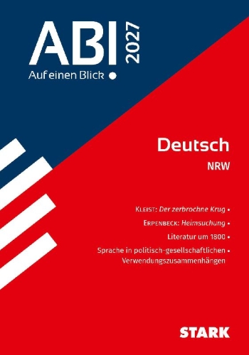 Buchcover und Innenansicht für das Buch: STARK Deutsch - Abi - Auf einen Blick! 2027 NRW
