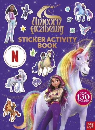 Buchcover und Innenansicht für das Buch: Unicorn Academy: Sticker Activity Book