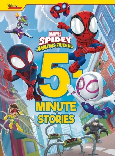Buchcover und Innenansicht für das Buch: 5-Minute Spidey and His Amazing Friends Stories