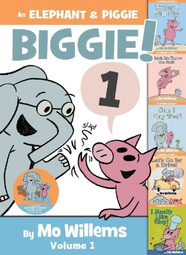 Buchcover und Innenansicht für das Buch: An Elephant & Piggie Biggie!