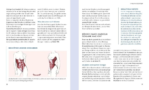 Buchcover und Innenansicht für das Buch: Yoga für einen flachen Bauch
