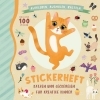 Buchcover und Innenansicht für das Buch: Stickerheft Katze Schlecki