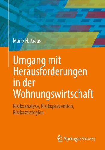 Buchcover und Innenansicht für das Buch: Umgang mit Herausforderungen in der Wohnungswirtschaft