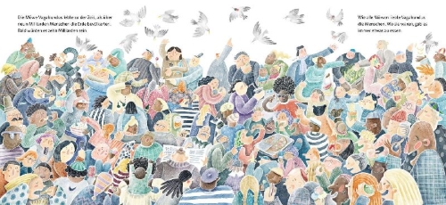 Buchcover und Innenansicht für das Buch: Die Möwe Vagabundus