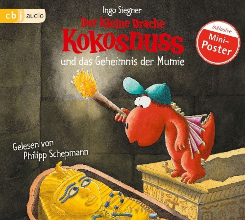 Buchcover und Innenansicht für das Buch: Der kleine Drache Kokosnuss 13 und das Geheimnis der Mumie