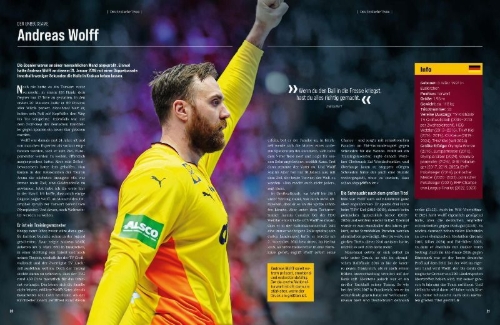 Buchcover und Innenansicht für das Buch: Das große Buch zur Handball-WM 2027