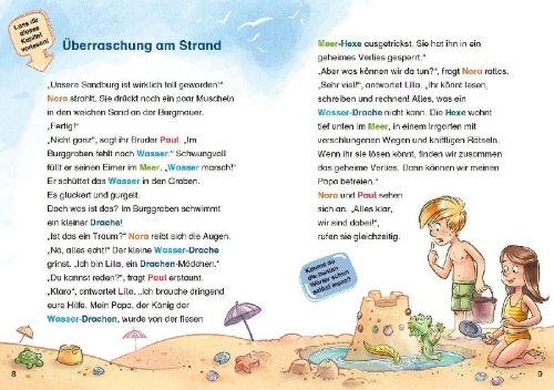 Buchcover und Innenansicht für das Buch: Rettung für den Wasser-Drachen