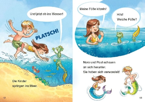 Buchcover und Innenansicht für das Buch: Rettung für den Wasser-Drachen