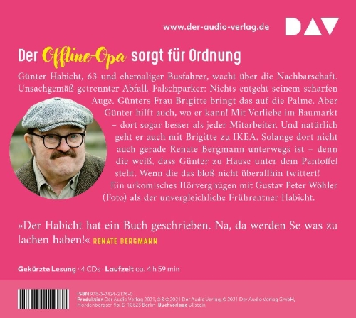 Buchcover und Innenansicht für das Buch: Wo kommen wir denn da hin. Der Offline-Opa sorgt für Ordnung