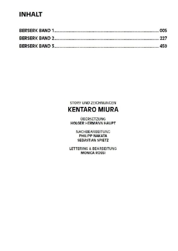 Buchcover und Innenansicht für das Buch: Berserk Master Edition 01