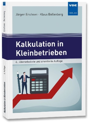 Buchcover und Innenansicht für das Buch: Kalkulation in Kleinbetrieben