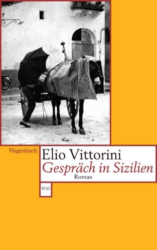Buchcover und Innenansicht für das Buch: Gespräch in Sizilien