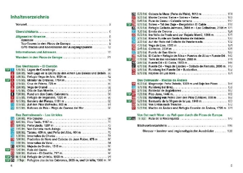 Buchcover und Innenansicht für das Buch: ROTHER Wanderführer Picos de Europa. 52 Touren im ältesten Nationalpark Spaniens, an der Atlantikküste und in den Kantrabrischen Kordilleren