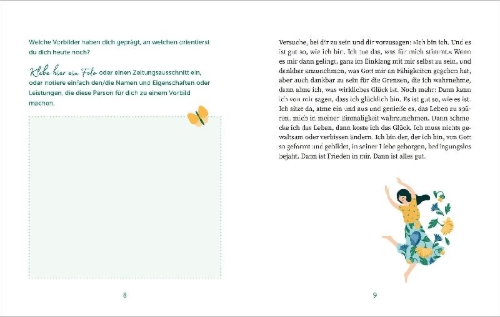 Buchcover und Innenansicht für das Buch: Glücklich und zufrieden!