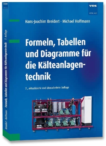 Buchcover und Innenansicht für das Buch: Formeln, Tabellen und Diagramme für die Kälteanlagentechnik