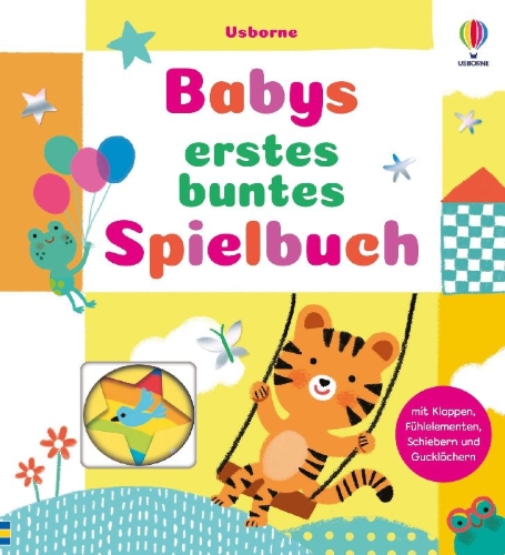 Buchcover und Innenansicht für das Buch: Babys erstes buntes Spielbuch