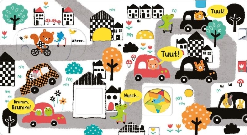 Buchcover und Innenansicht für das Buch: Babys erstes buntes Spielbuch