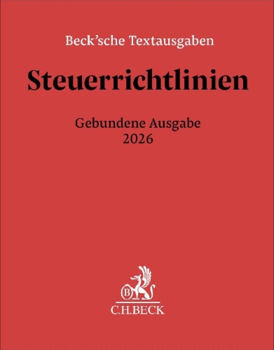 Buchcover und Innenansicht für das Buch: Steuerrichtlinien Gebundene Ausgabe 2026