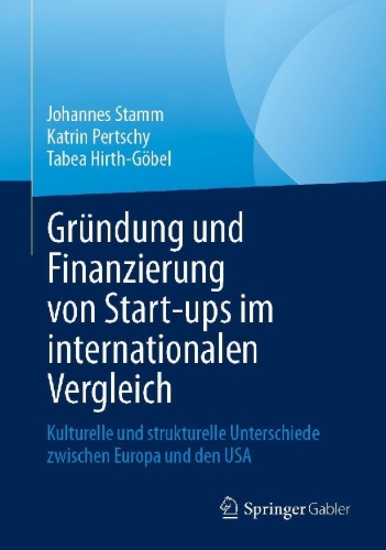 Buchcover und Innenansicht für das Buch: Gründung und Finanzierung von Start-ups im internationalen Vergleich