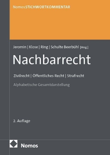 Buchcover und Innenansicht für das Buch: StichwortKommentar Nachbarrecht