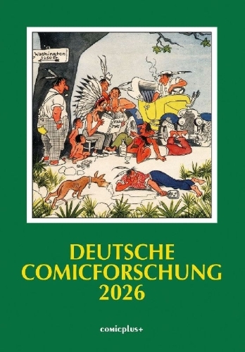 Buchcover und Innenansicht für das Buch: Deutsche Comicforschung 2026