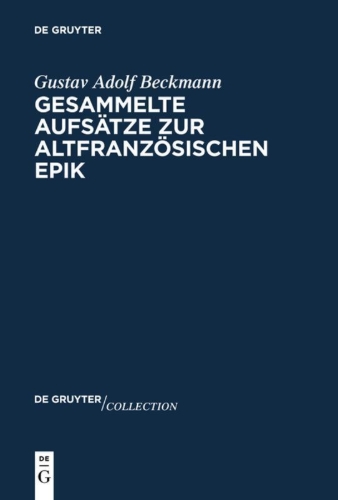 Buchcover und Innenansicht für das Buch: Gesammelte Aufsätze zur altfranzösischen Epik
