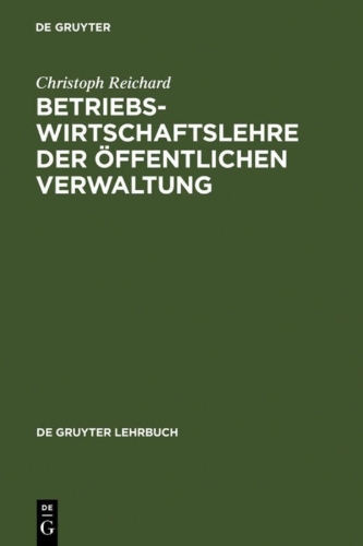 Buchcover und Innenansicht für das Buch: Betriebswirtschaftslehre der öffentlichen Verwaltung