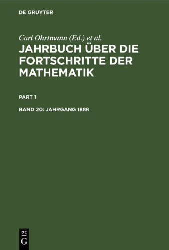 Buchcover und Innenansicht für das Buch: Jahrgang 1888