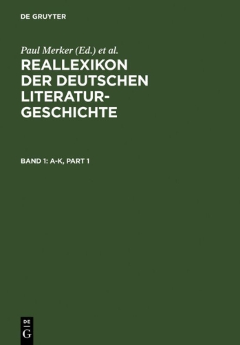 Buchcover und Innenansicht für das Buch: Reallexikon der deutschen Literaturgeschichte