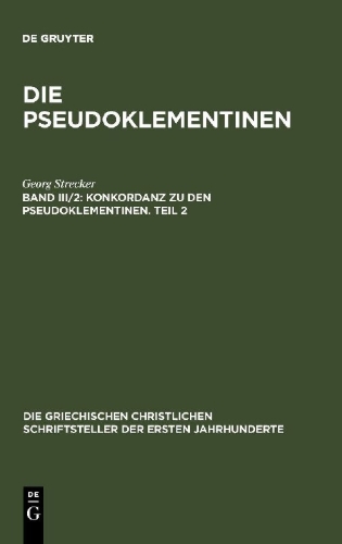 Buchcover und Innenansicht für das Buch: Konkordanz zu den Pseudoklementinen, Teil 2