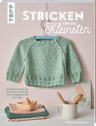 Buchcover und Innenansicht für das Buch: Stricken für die Kleinsten. Erstausstattung fürs Baby