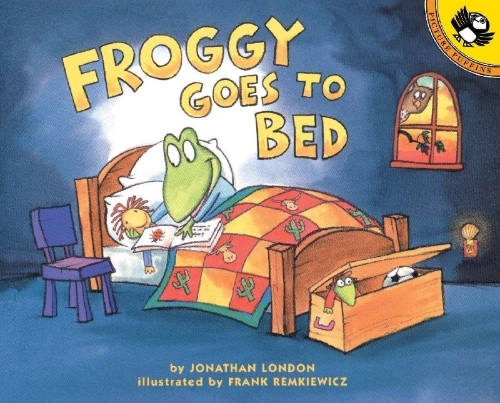 Buchcover und Innenansicht für das Buch: Froggy Goes to Bed