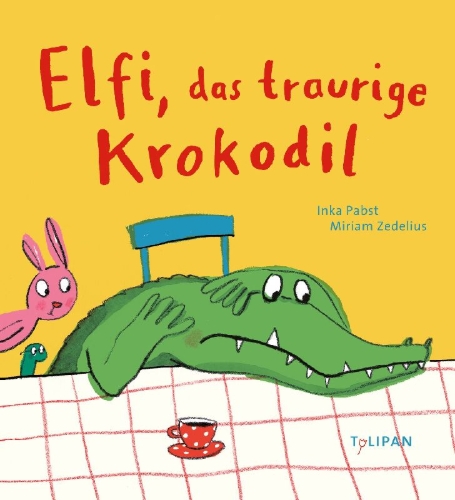 Buchcover und Innenansicht für das Buch: Elfi, das traurige Krokodil