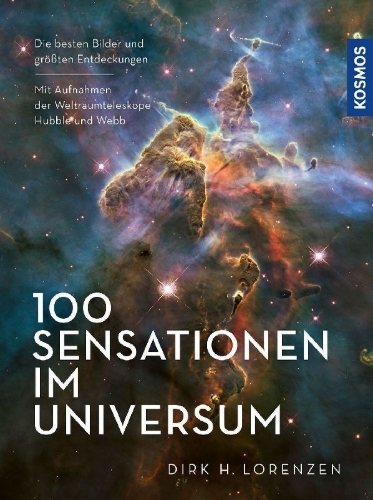Buchcover und Innenansicht für das Buch: 100 Sensationen im Universum