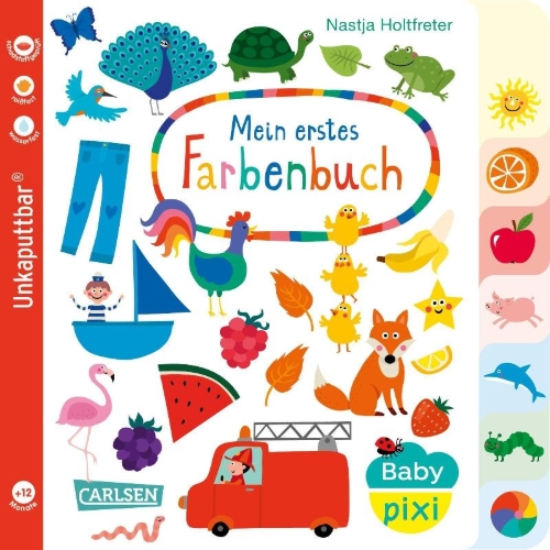 Buchcover und Innenansicht für das Buch: Baby Pixi (unkaputtbar) 79: Mein erstes Farbenbuch