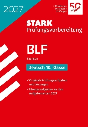 Buchcover und Innenansicht für das Buch: STARK Deutsch 10. Klasse - BLF Gymnasium 2027 Sachsen - Prüfungsvorbereitung