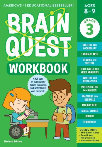 Buchcover und Innenansicht für das Buch: Brain Quest Workbook: 3rd Grade Revised Edition
