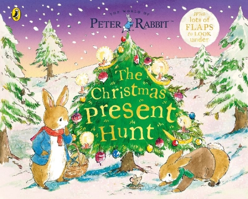 Buchcover und Innenansicht für das Buch: Peter Rabbit The Christmas Present Hunt