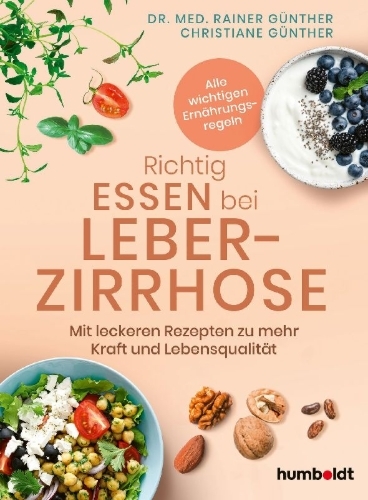 Buchcover und Innenansicht für das Buch: Richtig essen bei Leberzirrhose