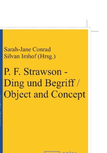 Buchcover und Innenansicht für das Buch: P. F. Strawson - Ding und Begriff / Object and Concept