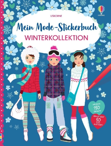 Buchcover und Innenansicht für das Buch: Mein Mode-Stickerbuch: Winterkollektion