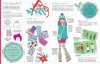 Buchcover und Innenansicht für das Buch: Mein Mode-Stickerbuch: Winterkollektion