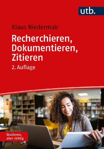 Buchcover und Innenansicht für das Buch: Recherchieren, Dokumentieren, Zitieren