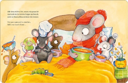 Buchcover und Innenansicht für das Buch: Mama Maus ist heute krank
