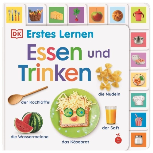 Buchcover und Innenansicht für das Buch: Erstes Lernen. Essen und Trinken